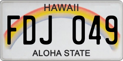 HI license plate FDJ049