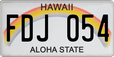 HI license plate FDJ054
