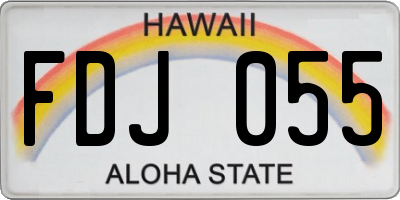 HI license plate FDJ055