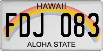 HI license plate FDJ083