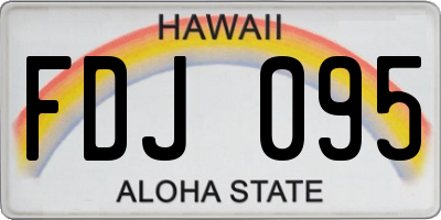 HI license plate FDJ095