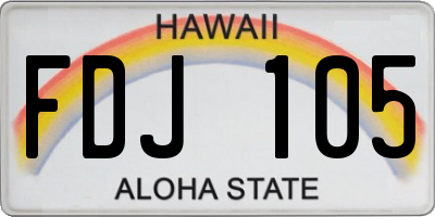 HI license plate FDJ105