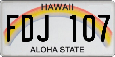 HI license plate FDJ107