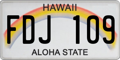 HI license plate FDJ109