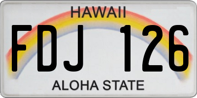 HI license plate FDJ126