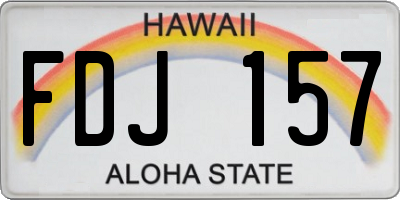 HI license plate FDJ157