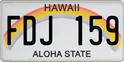 HI license plate FDJ159