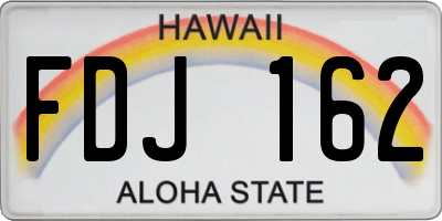 HI license plate FDJ162