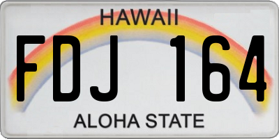HI license plate FDJ164