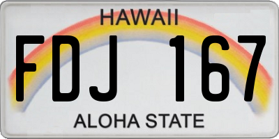 HI license plate FDJ167