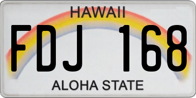 HI license plate FDJ168