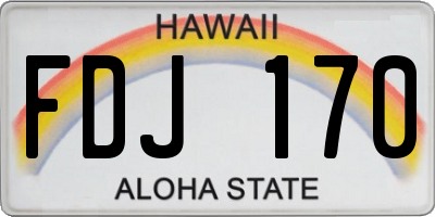 HI license plate FDJ170