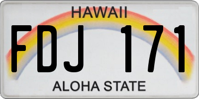 HI license plate FDJ171