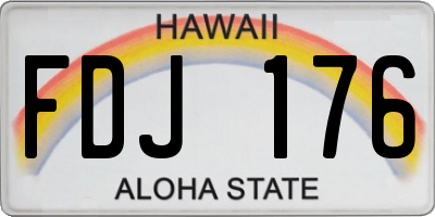 HI license plate FDJ176