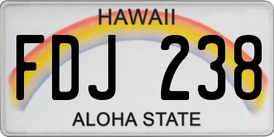 HI license plate FDJ238