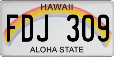 HI license plate FDJ309