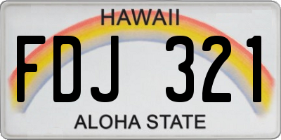 HI license plate FDJ321