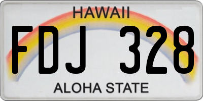 HI license plate FDJ328