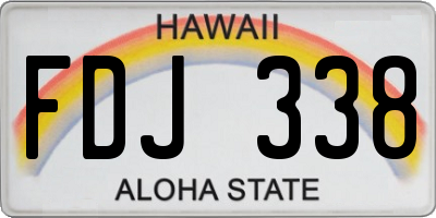 HI license plate FDJ338