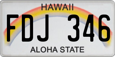 HI license plate FDJ346