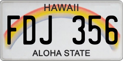 HI license plate FDJ356
