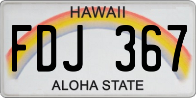 HI license plate FDJ367