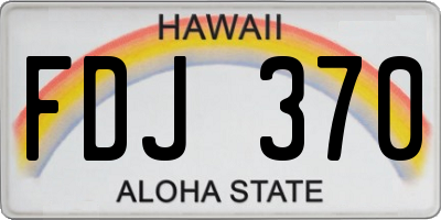 HI license plate FDJ370