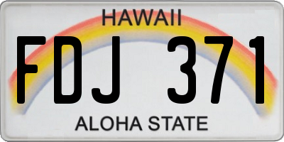 HI license plate FDJ371