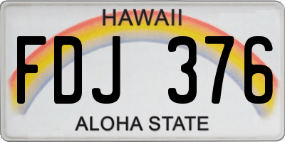 HI license plate FDJ376