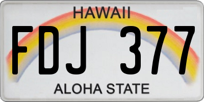 HI license plate FDJ377