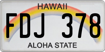 HI license plate FDJ378