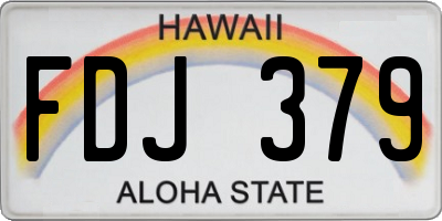 HI license plate FDJ379