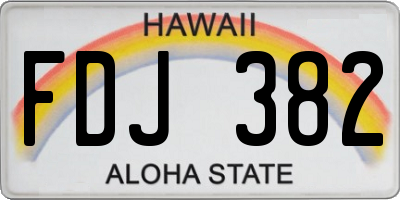 HI license plate FDJ382