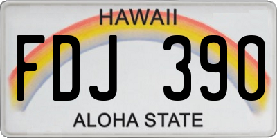 HI license plate FDJ390