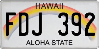 HI license plate FDJ392