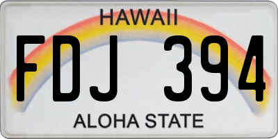 HI license plate FDJ394