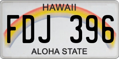 HI license plate FDJ396