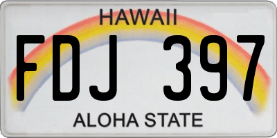 HI license plate FDJ397
