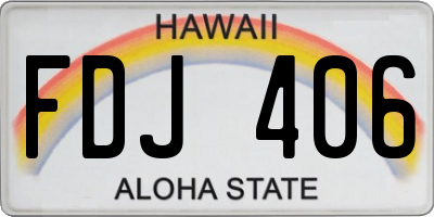 HI license plate FDJ406