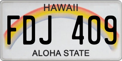 HI license plate FDJ409