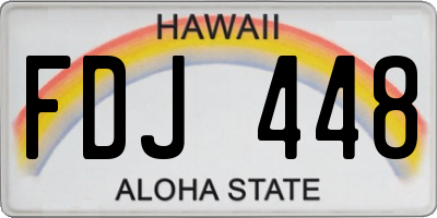 HI license plate FDJ448