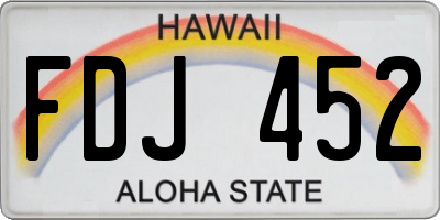 HI license plate FDJ452