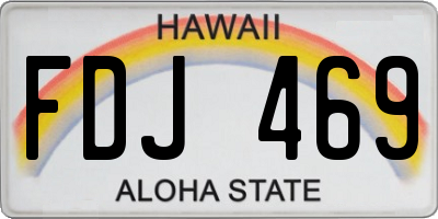 HI license plate FDJ469