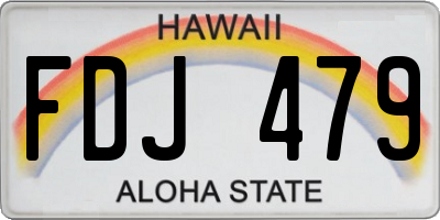 HI license plate FDJ479