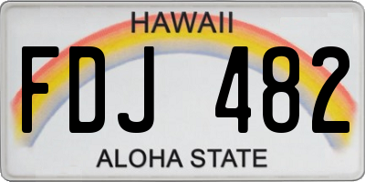 HI license plate FDJ482