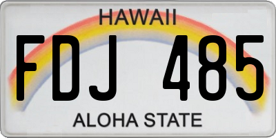 HI license plate FDJ485