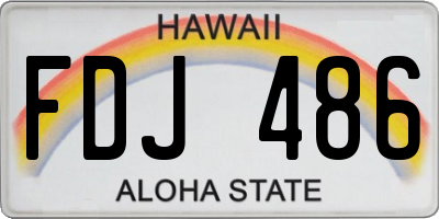 HI license plate FDJ486
