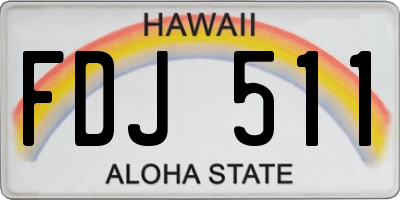 HI license plate FDJ511