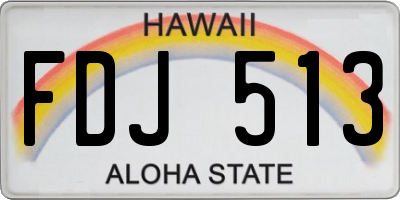 HI license plate FDJ513