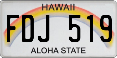 HI license plate FDJ519